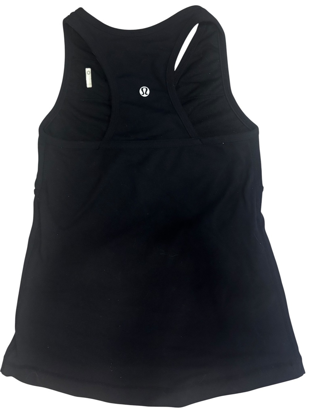 Lululemon Black Racerback Athletic Tank Top Built-In Bra Women’s Size 8